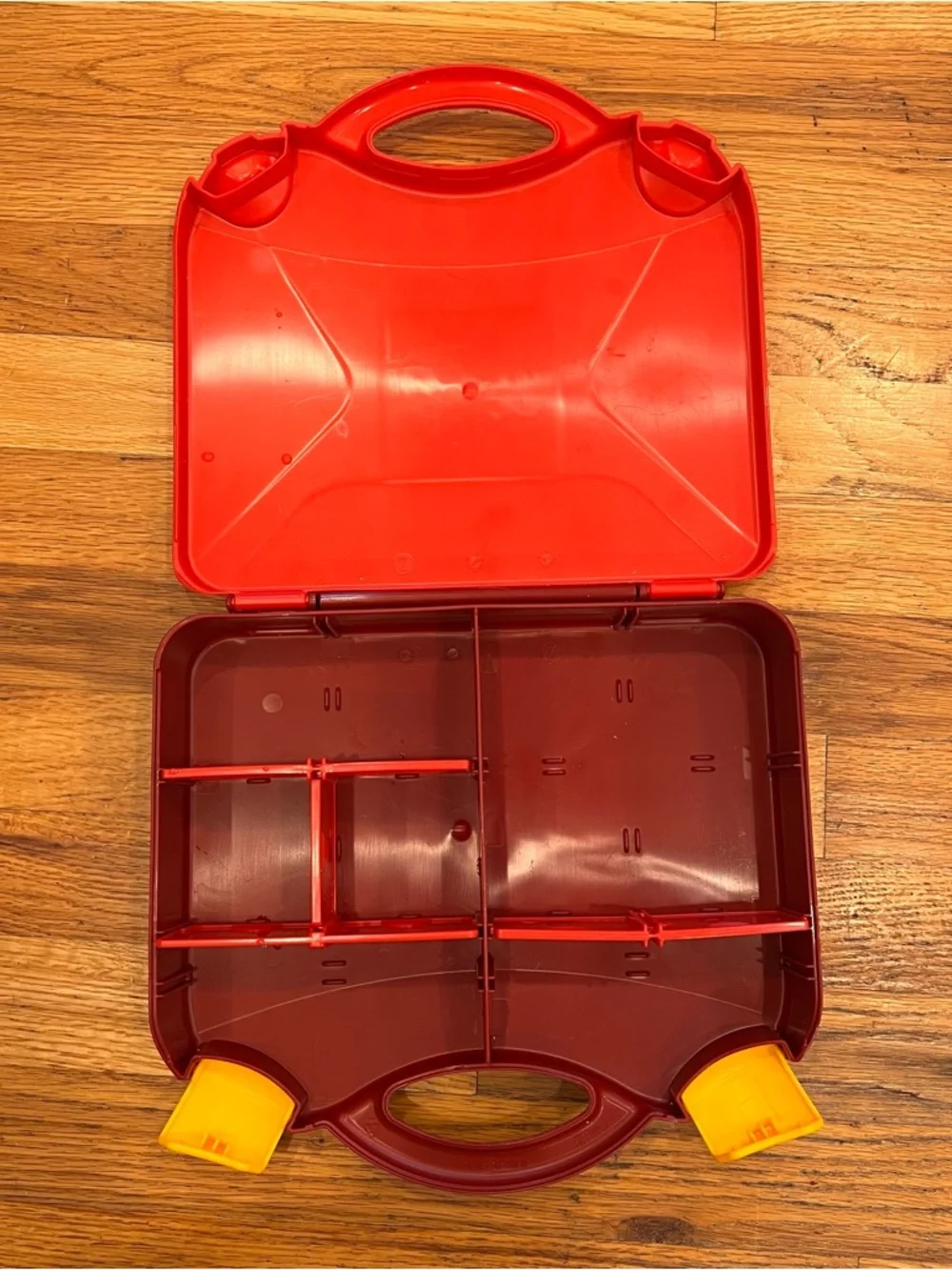 Lego Red Travel Carry Case with Yellow Latches